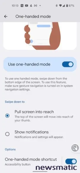 Cómo habilitar el modo de una mano en Android 12 - Móvil | Imagen 3 Newsmatic