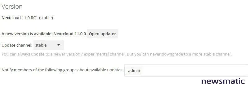 Nextcloud 11: Mejoras en seguridad y rendimiento para tu servidor en la nube - Nube | Imagen 1 Newsmatic