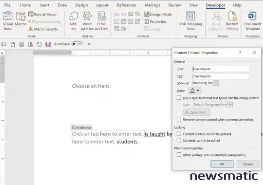 Cómo utilizar controles de contenido en Word para actualizar otros controles dependientes - Software | Imagen 7 Newsmatic