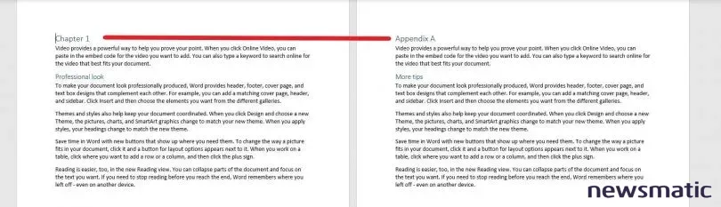 Cómo incluir un apéndice en la tabla de contenido de Word cuando no se puede usar el mismo formato - Software | Imagen 1 Newsmatic