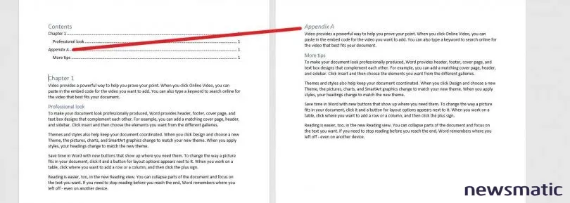 Cómo incluir un apéndice en la tabla de contenido de Word cuando no se puede usar el mismo formato - Software | Imagen 2 Newsmatic
