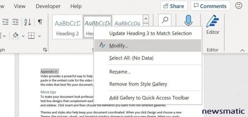 Cómo incluir un apéndice en la tabla de contenido de Word cuando no se puede usar el mismo formato - Software | Imagen 3 Newsmatic