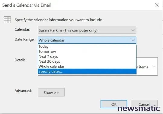 Cómo enviar tu calendario de Microsoft Outlook por correo electrónico - Software | Imagen 2 Newsmatic