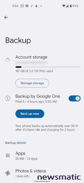 Cómo habilitar copias de seguridad en Google One para Android 12 - Nube | Imagen 4 Newsmatic