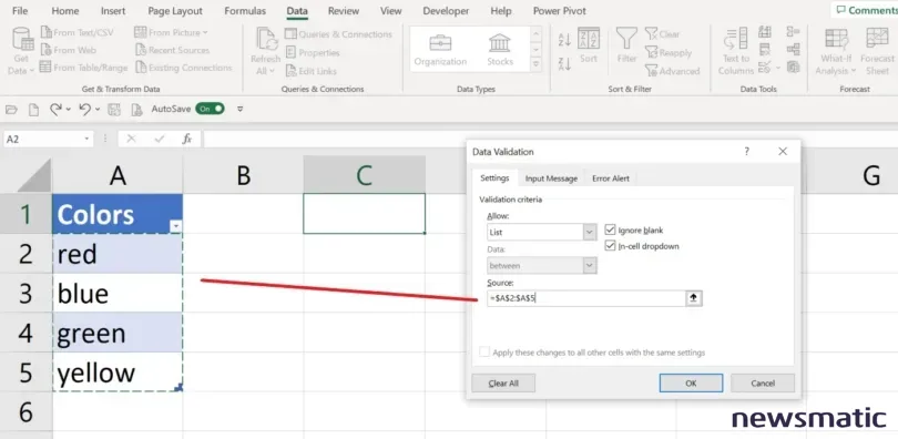 Cómo agregar color a una lista desplegable de Excel - Software | Imagen 3 Newsmatic