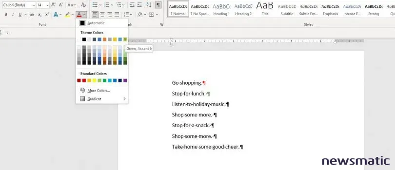 Cómo añadir color a los números en Word - Software | Imagen 6 Newsmatic