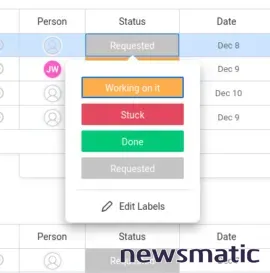 Cómo crear etiquetas de estado únicas en monday work management - Software | Imagen 3 Newsmatic