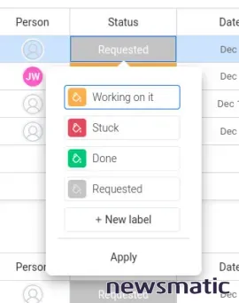 Cómo crear etiquetas de estado únicas en monday work management - Software | Imagen 4 Newsmatic