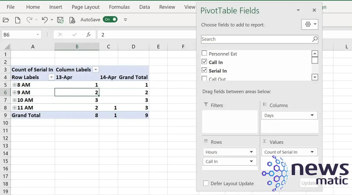 Cómo agrupar registros por hora en Microsoft Excel usando una tabla dinámica - Software | Imagen 5 Newsmatic