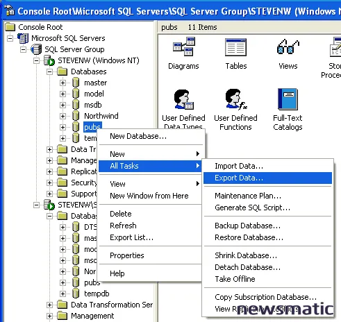 Cómo utilizar las herramientas de transformación de datos en Microsoft SQL Server 2000 - Gestión de datos | Imagen 2 Newsmatic