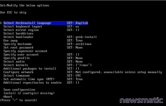 Arch Linux: Cómo utilizar el nuevo instalador de Arch Linux paso a paso - Software | Imagen 1 Newsmatic