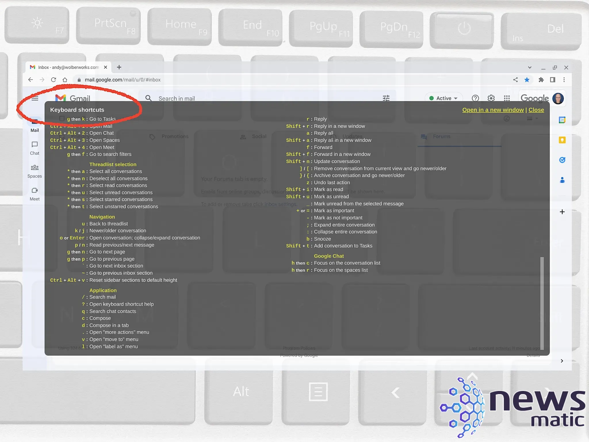 Descubre cómo utilizar los atajos de teclado en Gmail para una navegación más rápida y eficiente - Software | Imagen 1 Newsmatic