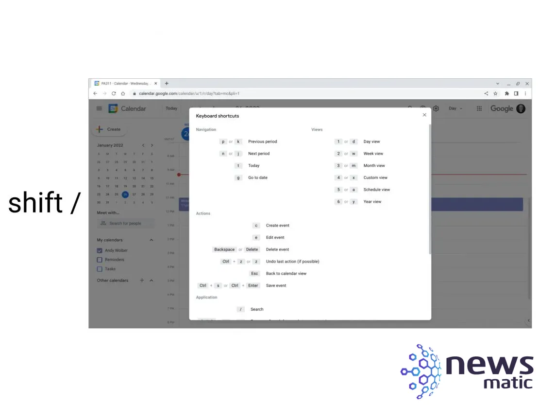 10 atajos de teclado para usar en Google Calendar y ahorrar tiempo - Nube | Imagen 7 Newsmatic