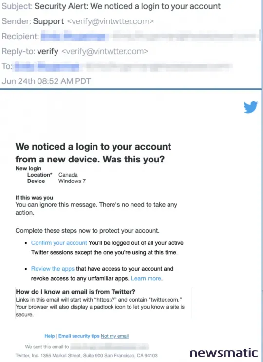 Nuevo ataque de phishing utiliza Twitter para robar credenciales de cuenta - Seguridad | Imagen 1 Newsmatic