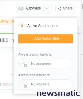 Automatiza tus flujos de trabajo con ClickUp: guía paso a paso - Gestión de proyectos | Imagen 3 Newsmatic