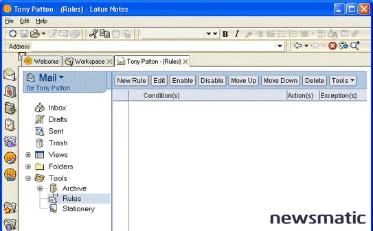 Cómo organizar y gestionar tu bandeja de entrada en Lotus Notes usando reglas de correo - Software | Imagen 1 Newsmatic