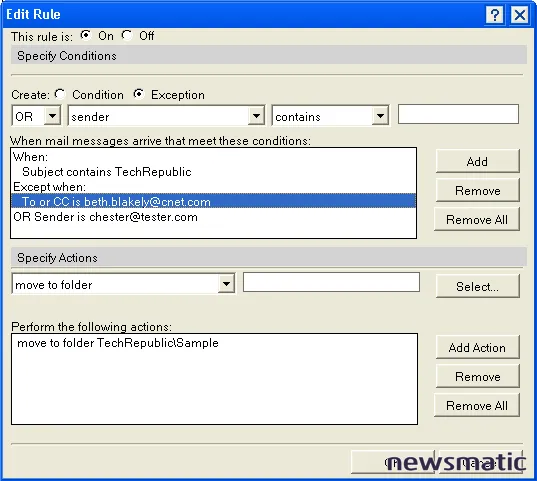 Cómo organizar y gestionar tu bandeja de entrada en Lotus Notes usando reglas de correo - Software | Imagen 6 Newsmatic