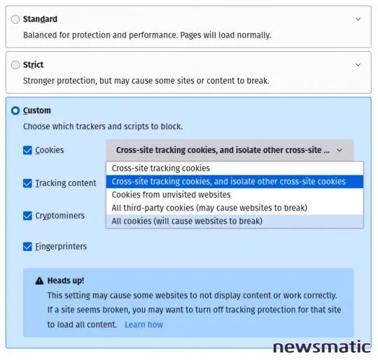 Cómo bloquear todas las cookies de los sitios web en Firefox - Software | Imagen 2 Newsmatic
