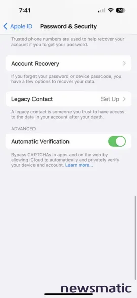Cómo habilitar la verificación automática de CAPTCHA en iOS 16.1 - Seguridad | Imagen 2 Newsmatic