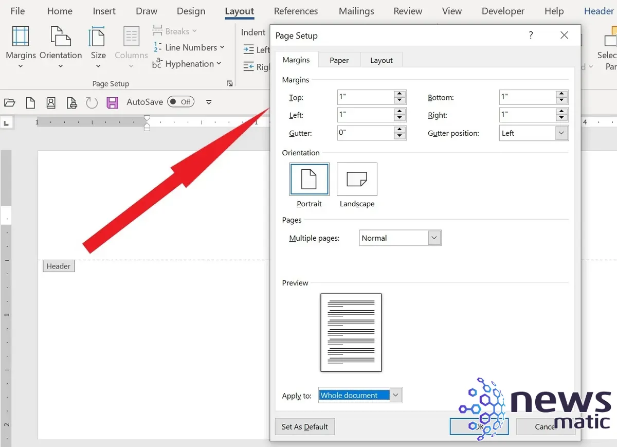 Cómo cambiar los márgenes del encabezado en Microsoft Word sin afectar el cuerpo del documento - Software | Imagen 2 Newsmatic