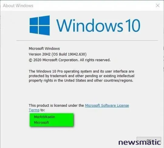 Cómo cambiar el propietario de la licencia registrada en Windows 10 - Software | Imagen 2 Newsmatic