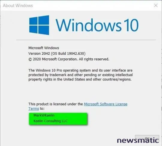 Cómo cambiar el propietario de la licencia registrada en Windows 10 - Software | Imagen 3 Newsmatic