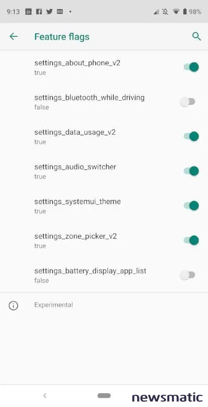 Cómo habilitar y usar las Feature Flags en Android Pie - Móvil | Imagen 2 Newsmatic