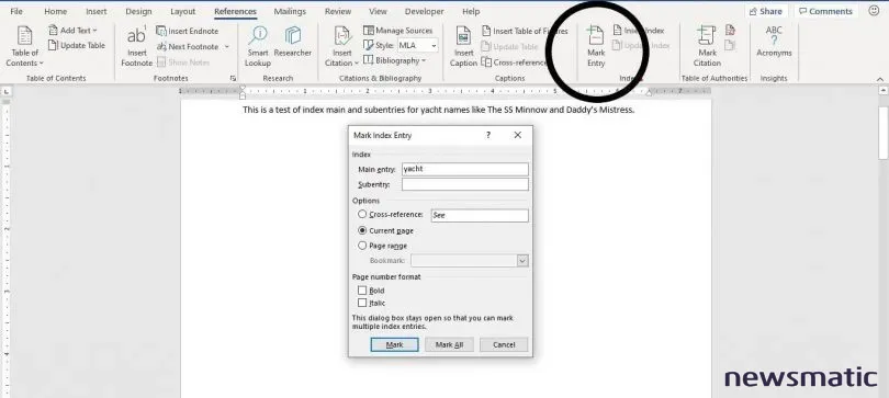 Cómo crear un índice de entradas principales y subentradas en Microsoft Word - Software | Imagen 1 Newsmatic