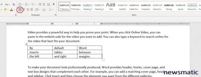 Cómo alinear una tabla en Microsoft Word: guía paso a paso. - Software | Imagen 2 Newsmatic