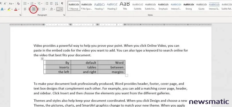 Cómo alinear una tabla en Microsoft Word: guía paso a paso. - Software | Imagen 6 Newsmatic