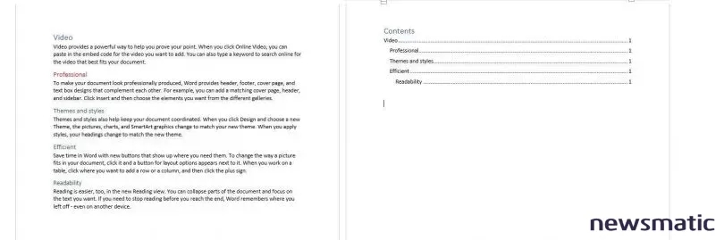 Cómo modificar el estilo de una tabla de contenido en Word - Software | Imagen 1 Newsmatic