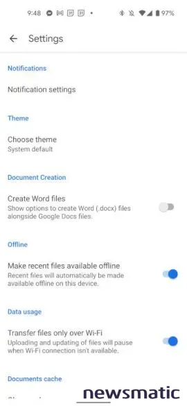 Cómo crear archivos .docx directamente desde la aplicación Google Docs - Móvil | Imagen 2 Newsmatic