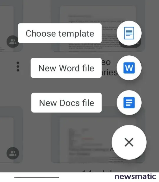 Cómo crear archivos .docx directamente desde la aplicación Google Docs - Móvil | Imagen 3 Newsmatic