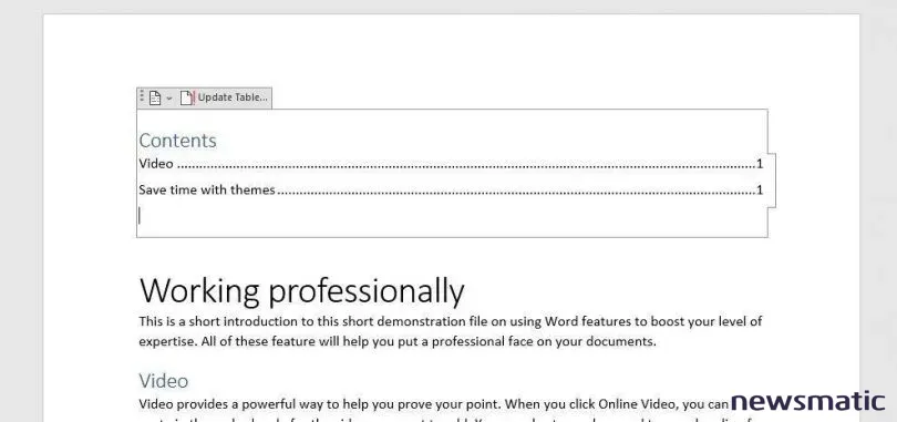 Cómo utilizar la función de tabla de contenido en Microsoft Word - Software | Imagen 7 Newsmatic