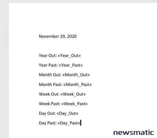 Cómo insertar fechas dinámicas en un documento de Microsoft Word - Software | Imagen 7 Newsmatic