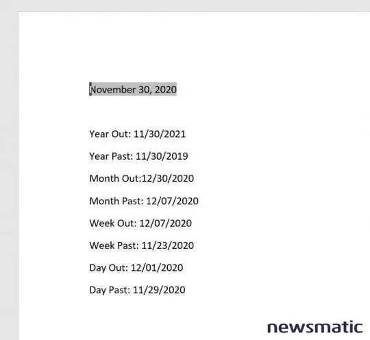 Cómo insertar fechas dinámicas en un documento de Microsoft Word - Software | Imagen 8 Newsmatic