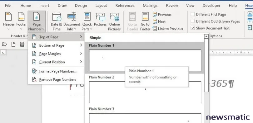 Cómo iniciar la numeración de páginas en Microsoft Word después de las primeras páginas - Software | Imagen 3 Newsmatic