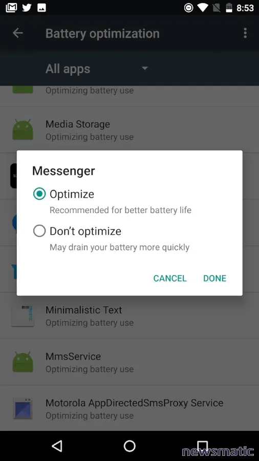 Cómo quitar y añadir aplicaciones al modo de espera en Android Marshmallow - Móvil | Imagen 2 Newsmatic