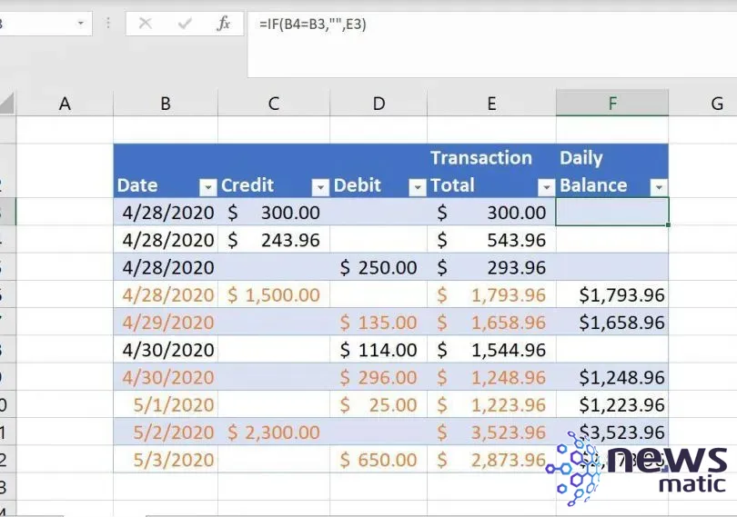 Cómo calcular subtotales condicionales en una hoja de ingresos de Excel - Software | Imagen 2 Newsmatic