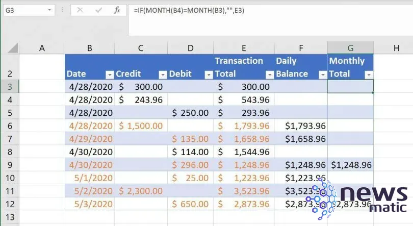 Cómo calcular subtotales condicionales en una hoja de ingresos de Excel - Software | Imagen 3 Newsmatic