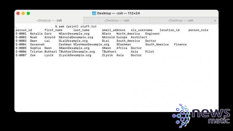 Aprende a utilizar el comando awk en Linux y macOS para manipular datos de forma eficiente - Desarrollo | Imagen 2 Newsmatic