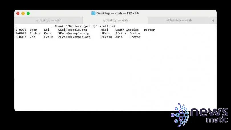 Aprende a utilizar el comando awk en Linux y macOS para manipular datos de forma eficiente - Desarrollo | Imagen 3 Newsmatic