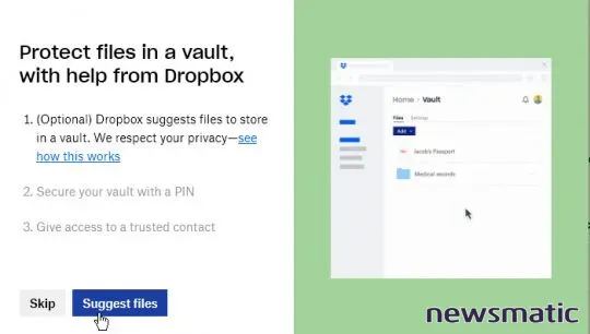 Protege tus archivos sensibles con Dropbox Vault: ¡La mejor opción para tu seguridad! - Nube | Imagen 1 Newsmatic