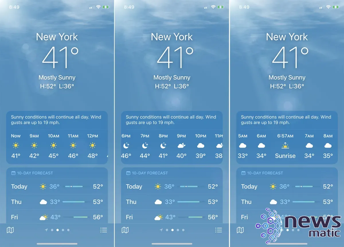 Cómo usar la aplicación de clima de Apple en tu iPhone - Móvil | Imagen 3 Newsmatic