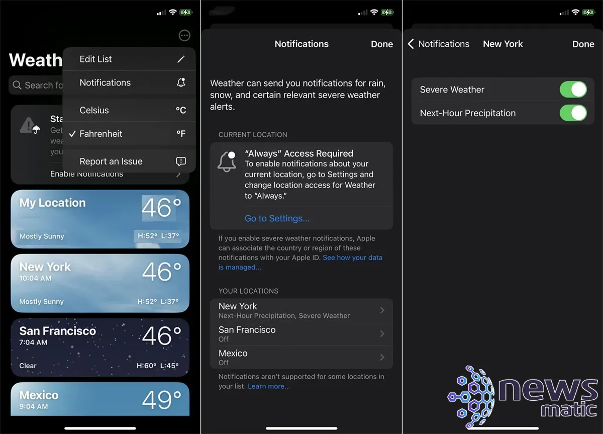 Cómo usar la aplicación de clima de Apple en tu iPhone - Móvil | Imagen 9 Newsmatic