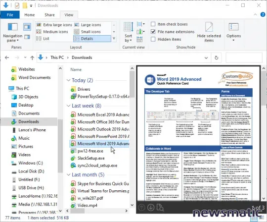 Cómo utilizar la función de vista previa de archivos en el Explorador de archivos de Windows 10 - Software | Imagen 3 Newsmatic