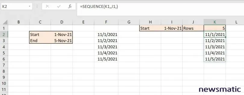 Cómo crear y mantener fácilmente una secuencia de fechas en Excel gracias a SEQUENCE() - Software | Imagen 3 Newsmatic