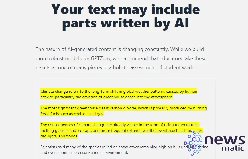 Cómo usar GPTZero para analizar texto escrito por IA - Inteligencia artificial | Imagen 7 Newsmatic