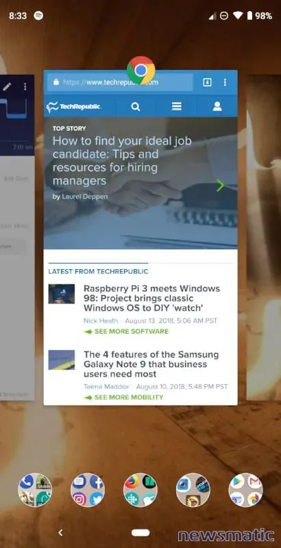 Cómo usar la función de aplicaciones recientes en Android Pie - Móvil | Imagen 2 Newsmatic