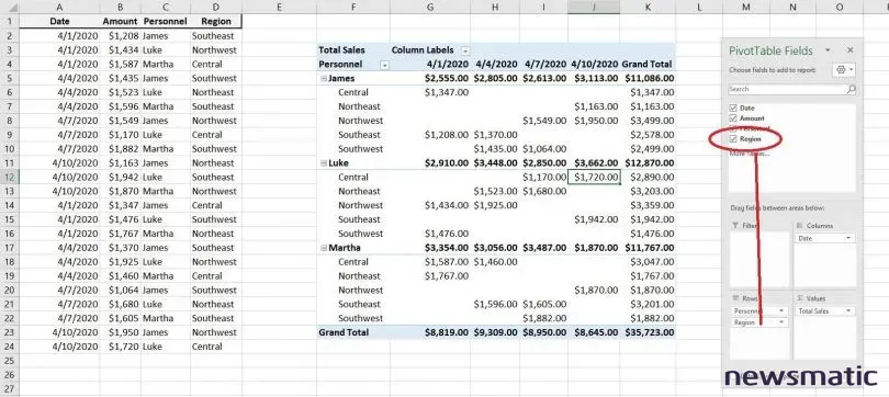 Cómo utilizar la herramienta PivotTable de Excel para analizar y organizar tus datos - Software | Imagen 3 Newsmatic